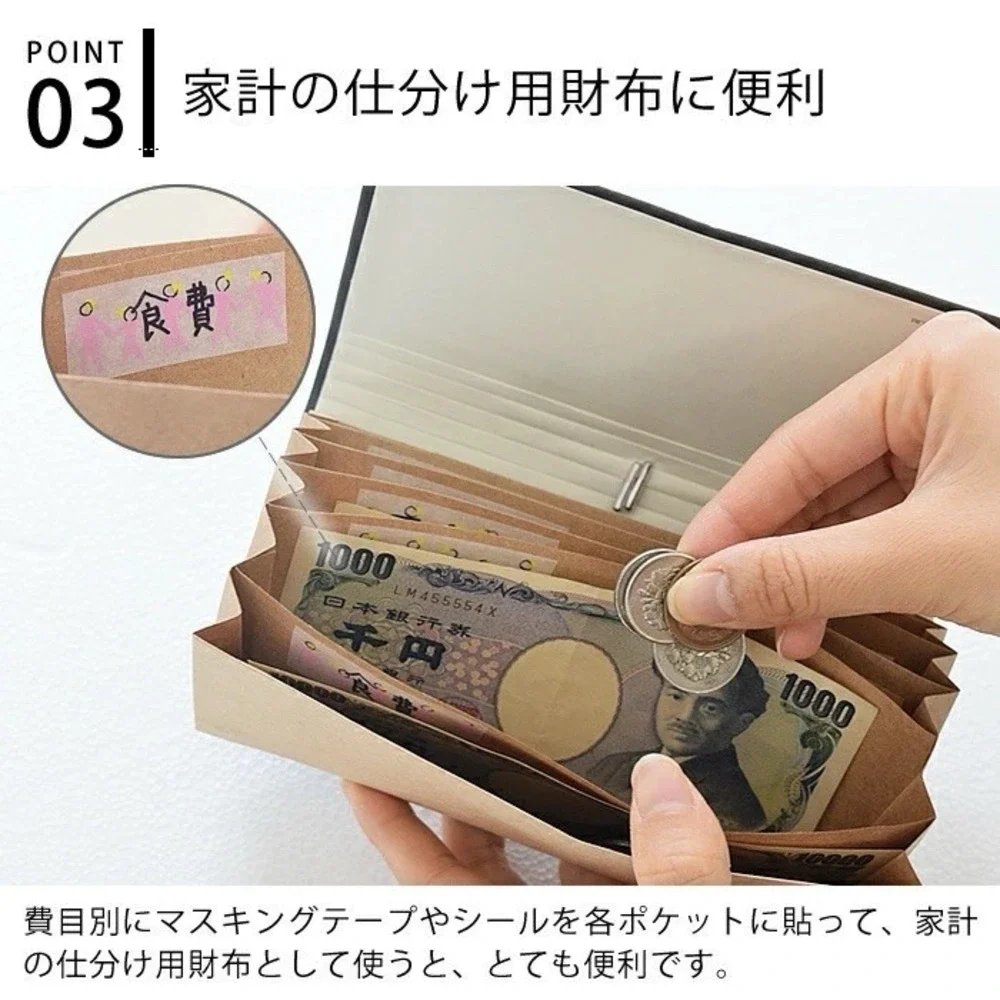 NEW HIGHTIDE Receipt Folder Brown JAPAN Holder Stationery Wallet - Picture 8 of 11
